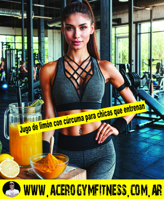 jugo-de-limon-curcuma-desayuno-chica-mujer-dieta-fitness-fit-acero-gym