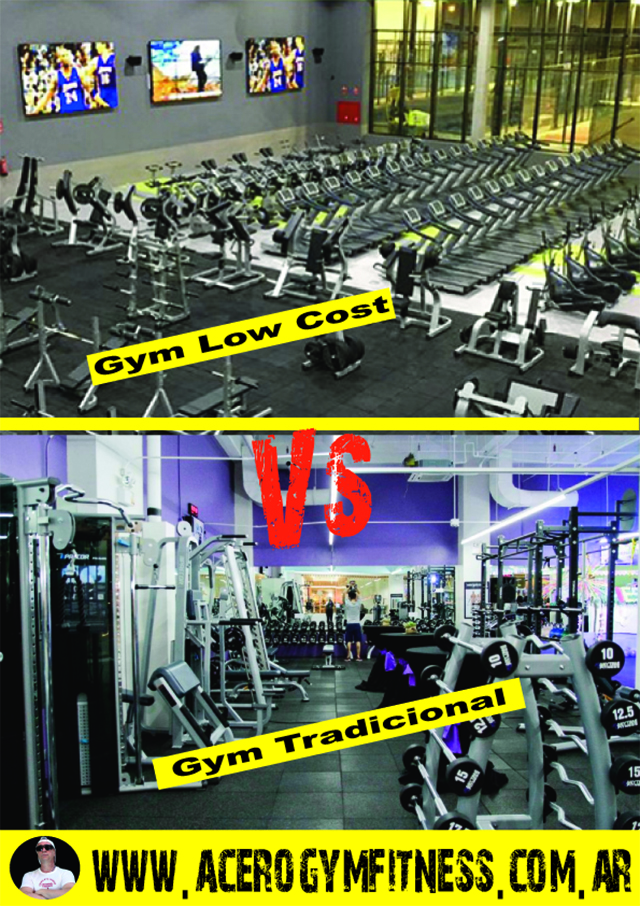 Gym tradicional vs Gimnasio Low Cost